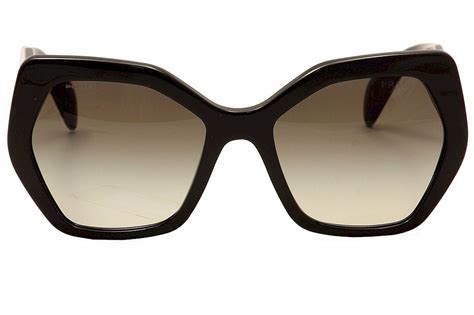 prada sunglasses spr16r|PRADA SPR16R Women's Black Fashion Sunglasses 0314.